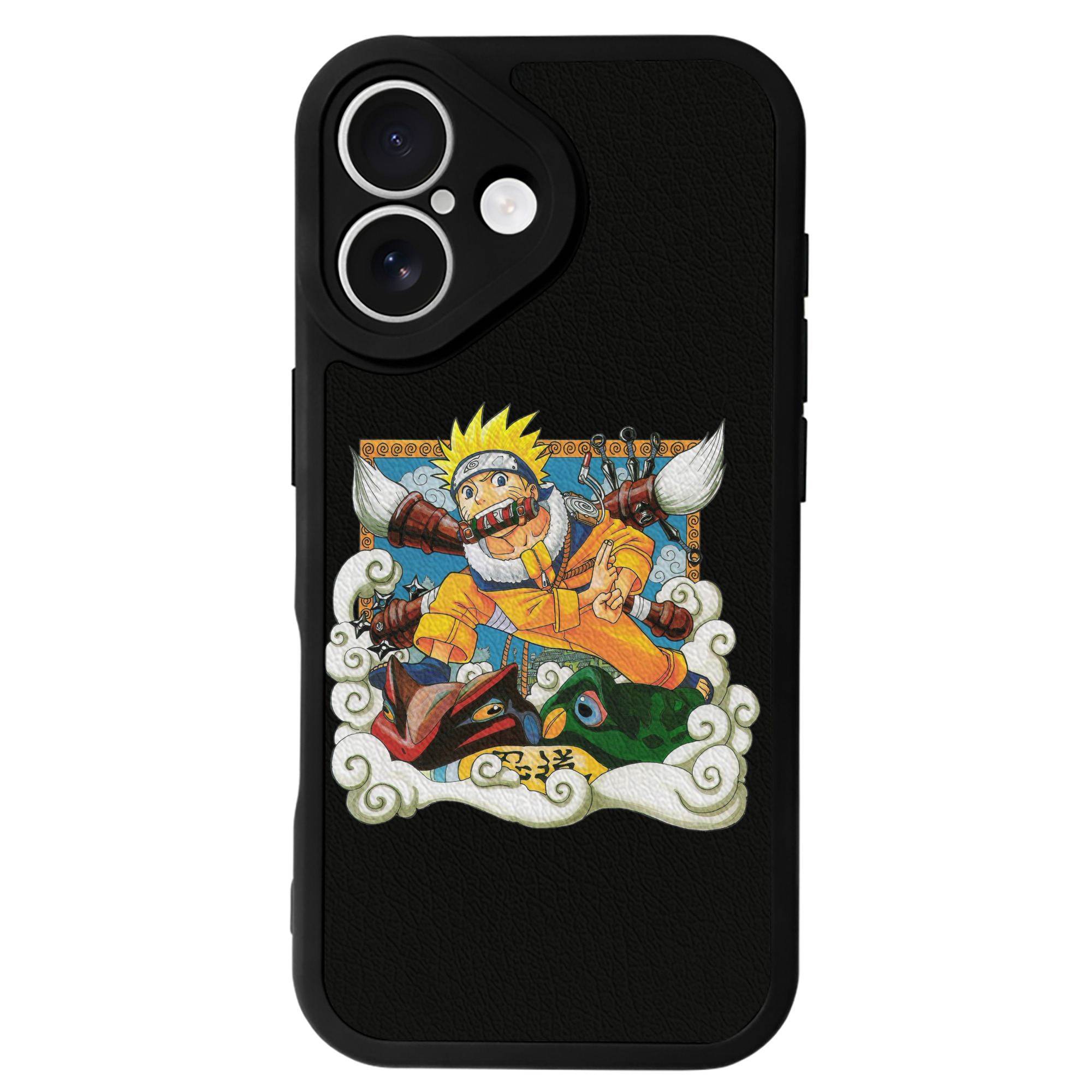 （画像用） NARUTO -ナルト- うずまき ナルト Uzumaki Naruto 【iPhone 16シリーズ対応】シリコンスマホケース（レザー調） 材質：シリコン